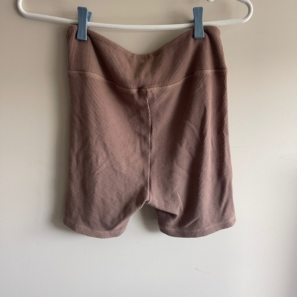 Year of Ours Brown Ribbed Shorts Small - Picture 3 of 5
